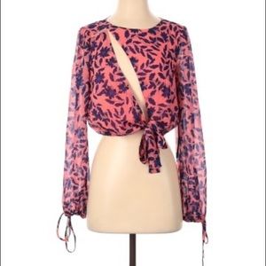 NWT Revolve House-of-Harlow 1960 Long Sleeve Blouse